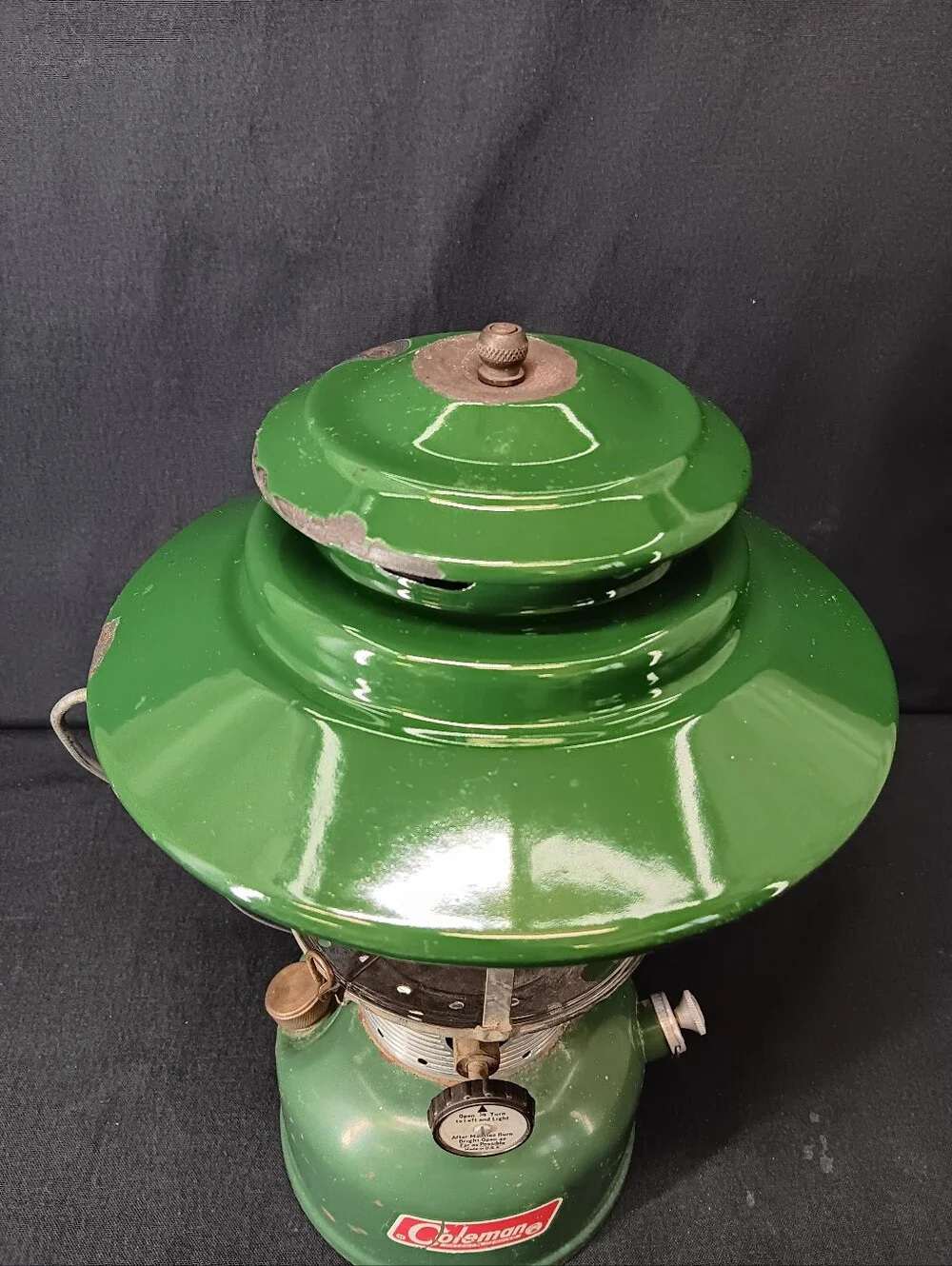 Tested 1970 Coleman 228F Big Hat Lantern with Yellow Clamshell Case Serviced